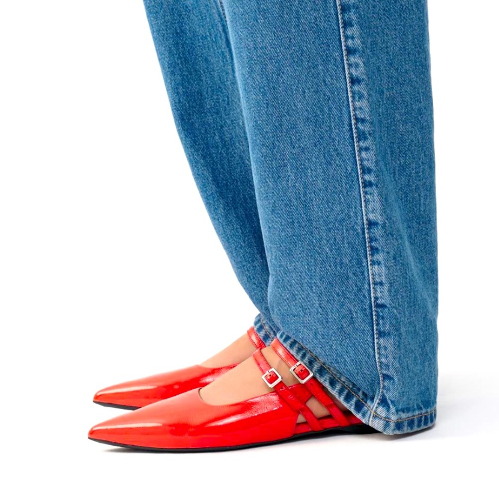 Vagabond Red Hermine Flats 36-40
